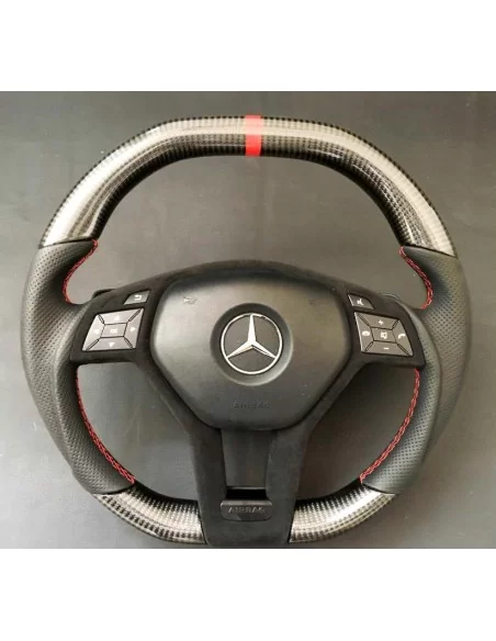  - Steering Wheels - Mercedes-Benz W204 W212 C E AMG W218 W207 W172 SLK SL Kierownica skóra węglowa - 1 - Mercedes-Benz W204 W21