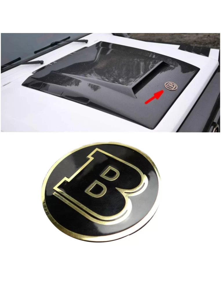  - logo & Emblems - Złota plakietka na maskę Mercedes-Benz W463 G-Class 57mm - 1 - Ulepsz swoją Klasę G dzięki tej 57-milimetrow