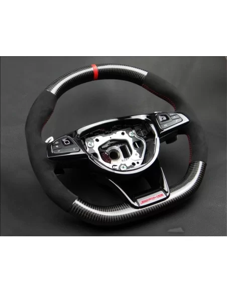  - Steering Wheels - 梅赛德斯-奔驰 W176 C117 W205 W213 X156 W166 W222 S AMG 碳阿尔坎塔拉方向盘 - 3 - 从 Tuneverse 购买梅赛德斯-奔驰 W176 C117 W205 W213 