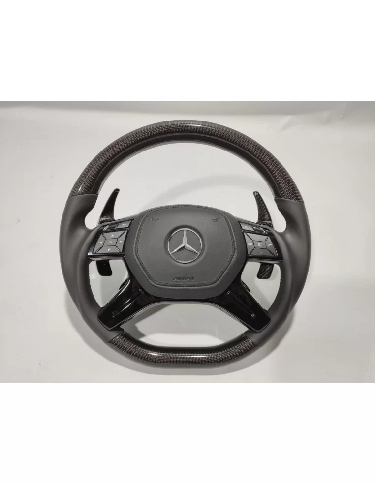  - Steering Wheels - 梅赛德斯-奔驰 ML W166 GL GLS GLE W292 G W463 W212 E 碳皮方向盘 - 1 - 为您的梅赛德斯-奔驰升级这款优质碳纤维真皮方向盘，专为 ML、GL、GLS、GLE、G W463 