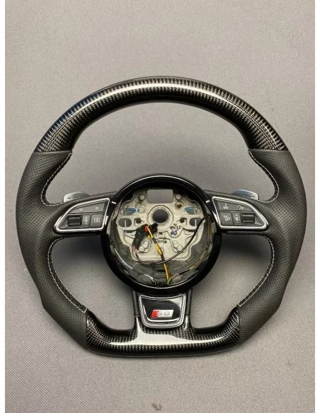  - Steering Wheels - Kierownica Audi S8 ze skóry węglowej - 1 - Skórzana kierownica Audi S8 w Tuneverse! Wzbogać swoje wnętrze o