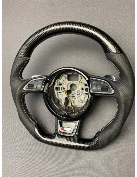  - Steering Wheels - Kierownica Audi S8 ze skóry węglowej - 2 - Skórzana kierownica Audi S8 w Tuneverse! Wzbogać swoje wnętrze o