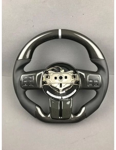  - Steering Wheels - Jeep Steering Wheel Carbon Leather - 1 - Transform your Jeep with our stylish Carbon Leather Steering Wheel