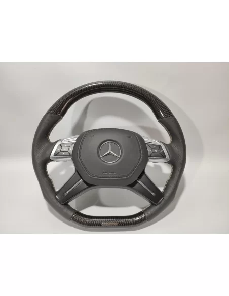  - Steering Wheels - Mercedes-Benz ML GL GLS GLE G W463 W212 E Mansory Steering Wheel Carbon Leather - 1 - Elevate your driving 