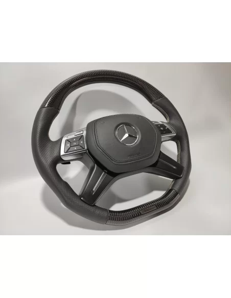  - Steering Wheels - Mercedes-Benz ML GL GLS GLE G W463 W212 E Mansory Steering Wheel Carbon Leather - 3 - Elevate your driving 