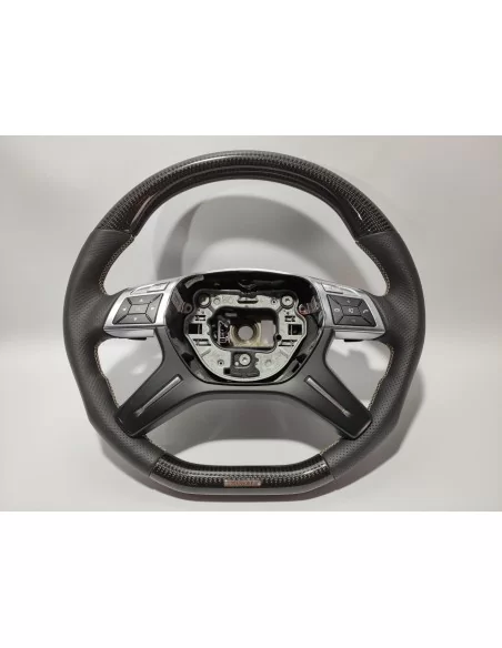  - Steering Wheels - Mercedes-Benz ML GL GLS GLE G W463 W212 E Mansory Steering Wheel Carbon Leather - 6 - Elevate your driving 