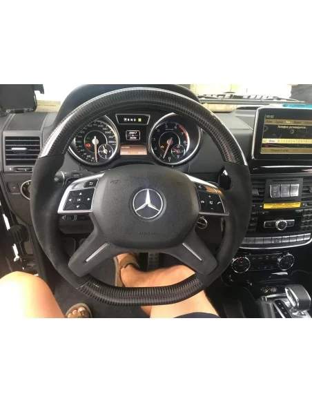  - Steering Wheels - 梅赛德斯-奔驰 ML W166 GL GLS GLE G W463 W212 E 碳阿尔坎塔拉方向盘 - 2 - 从 Tuneverse 购买梅赛德斯-奔驰 ML W166 GL GLS GLE G W463 W2