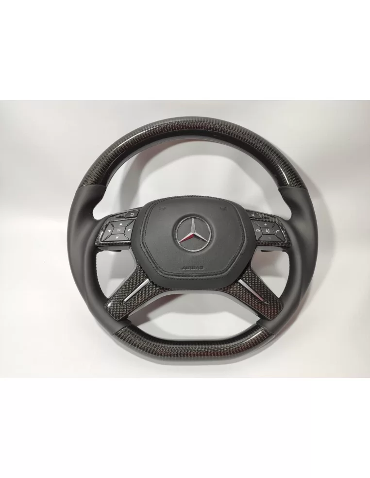  - Steering Wheels - Mercedes-Benz ML W166 GL GLS GLE W292 G W463 W212 E Kierownica ze skóry węglowej - 1 - Mercedes-Benz ML W16