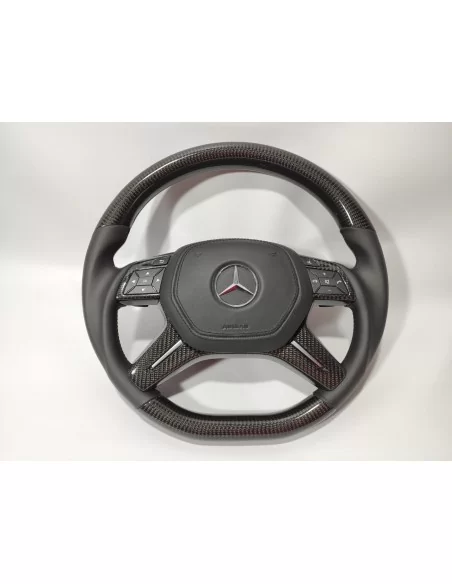  - Steering Wheels - Mercedes-Benz ML W166 GL GLS GLE W292 G W463 W212 E Steering Wheel Carbon Leather - 1 - Upgrade your Merced