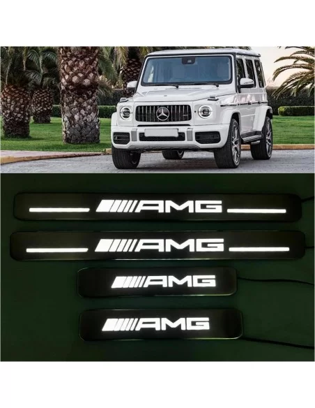  - Mercedes Benz - Podświetlane listwy progowe LED Brabus ze stali nierdzewnej dla Mercedes-Benz G W463A W464 - 8 - Ulepsz swój 