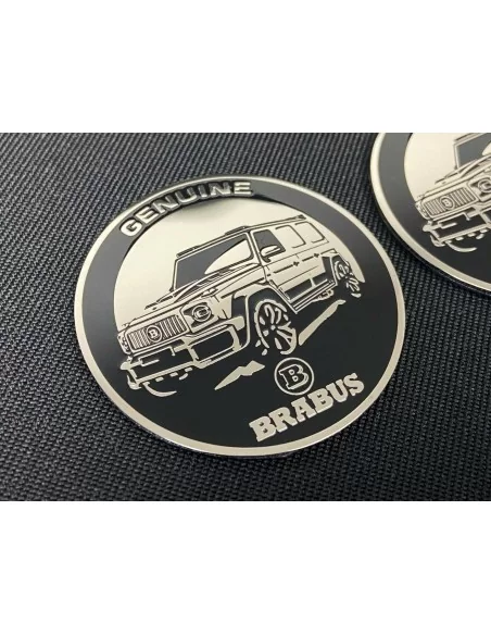  - logo & Emblems - Metaliczne oryginalne logo Brabus na słupki wewnętrzne Mercedes-Benz W463A W464 G-Class - 3 - Kup oryginalne