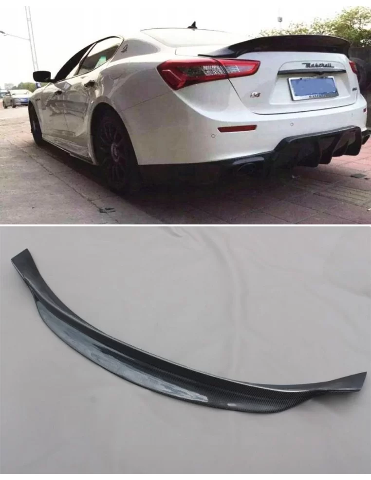  - Maserati - Maserati Ghibli Trunk Carbon Spoiler - 1 - Elevate your Maserati Ghibli's style with this trunk carbon spoiler, de