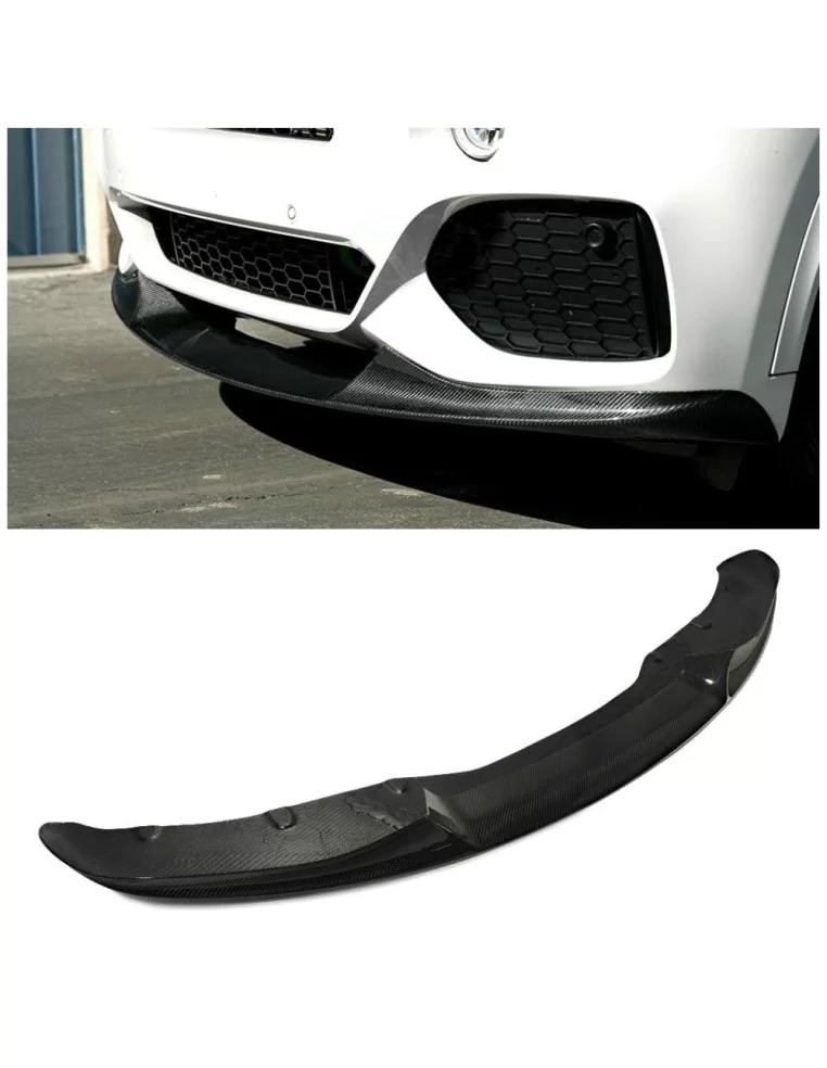  - BMW - BMW X5 F15 Front Bumper Carbon Lip Spoiler - 1 - Elevate the look of your BMW X5 F15 with this sleek carbon lip spoiler