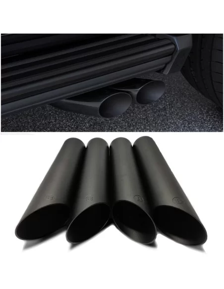  - Mercedes-Benz - Brabus exhaust pipes stainless steel tips BLACK for Mercedes-Benz W463 G-Class - 1 - Upgrade your Mercedes-Be