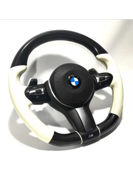  - Lenkräder - BMW F30 F15 F16 Lenkrad Carbon Weiß Leder - 6 - BMW F30 F15 F16 Lenkrad Carbon Weiß Leder