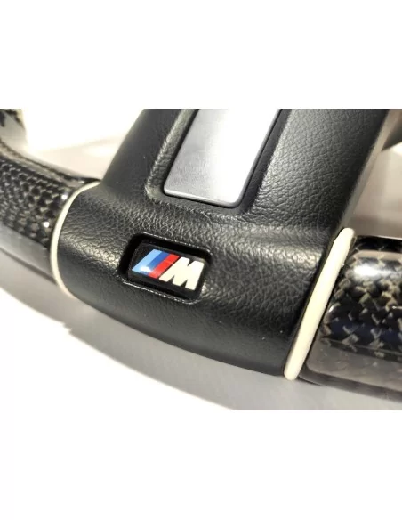  - Volant - BMW F30 F15 F16 Volant Carbone Cuir Blanc - 10 - Achetez le volant BMW F30 F15 F16 en cuir blanc carbone chez Tuneve