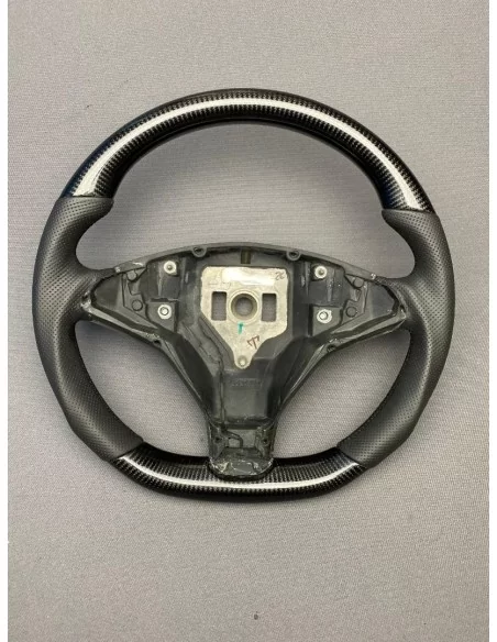  - Steering Wheels - 特斯拉碳纤维真皮方向盘 - 1 - 时尚的碳纤维真皮方向盘为您的特斯拉增光添彩，设计豪华，驾驶体验更佳。立即升级您的座驾！✉️✏️