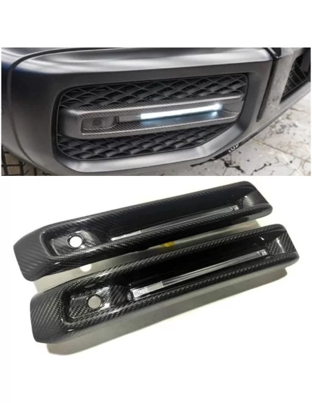  - Mercedes-Benz - Carbon fiber front AMG bumper fog light covers with LED for Mercedes-Benz G-Class W463A - 8 - Enhance your Me