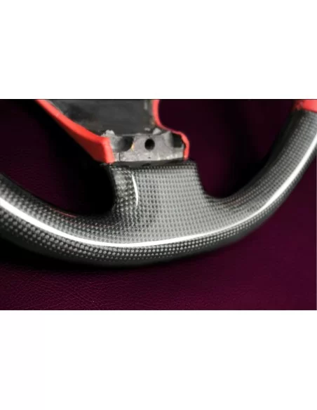  - Steering Wheels - Ferrari F430 Steering Wheel Carbon Red Leather - 9 - Elevate your Ferrari F430 with our Carbon Red Leather 