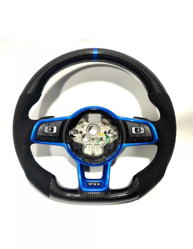  - Steering Wheels - Volkswagen Golf Jetta MK7 A7 Кермо з карбонової алькантари - 1 - Покращіть свій Volkswagen Golf або Jetta M