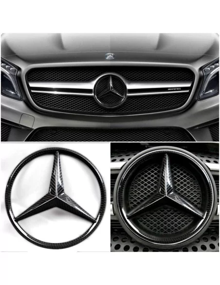  - logo & Emblems - Kohlefaser Frontgrill Stern Stil Abzeichen Logo Emblem für Mercedes-Benz W463 G-Klasse G-Wagon - 4 - Kaufen 