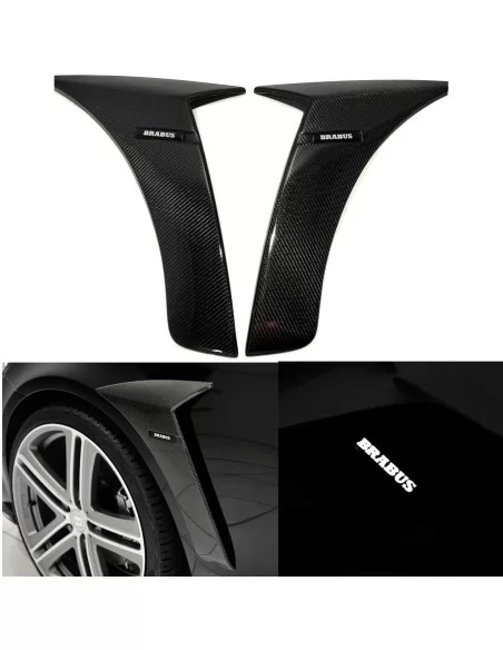  - Mercedes Benz - Mercedes W222 2013-2020 S Klasse Carbon Fiber Kotflügelabdeckungen Klappen Fangs Kompatibel mit Brabus Style 