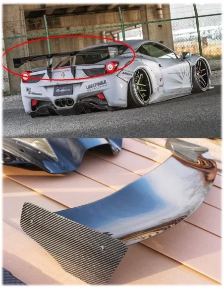  - Ferrari - Ferrari 458 Italia Liberty Walk carbon spoiler - 1 - Enhance your Ferrari 458 Italia with the Liberty Walk carbon s