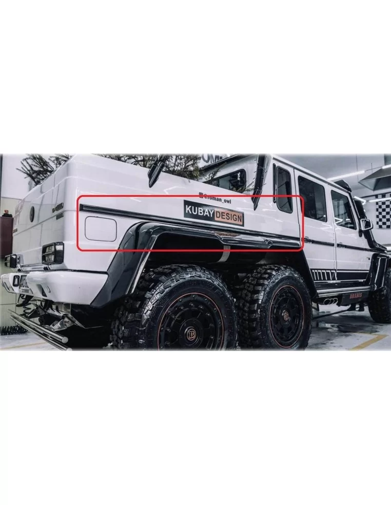  - Mercedes-Benz - Fiberglass Rear Long Mouldings for Mercedes-Benz 6x6 W463 G-Class - 1 - Buy Fiberglass Rear Long Mouldings fo