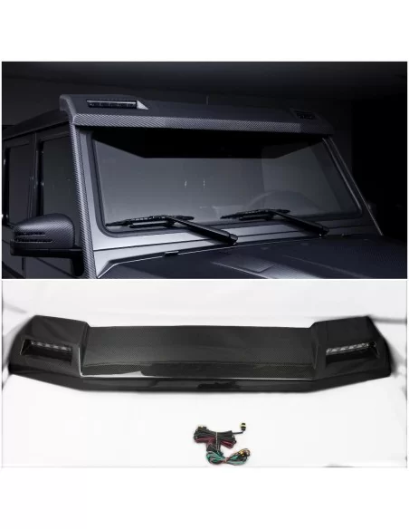  - Mercedes-Benz - Carbon fiber front roof spoiler with LEDs for Mercedes-Benz W463 G-Wagon 4x4 6x6 - 1 - Buy Carbon Front Roof 