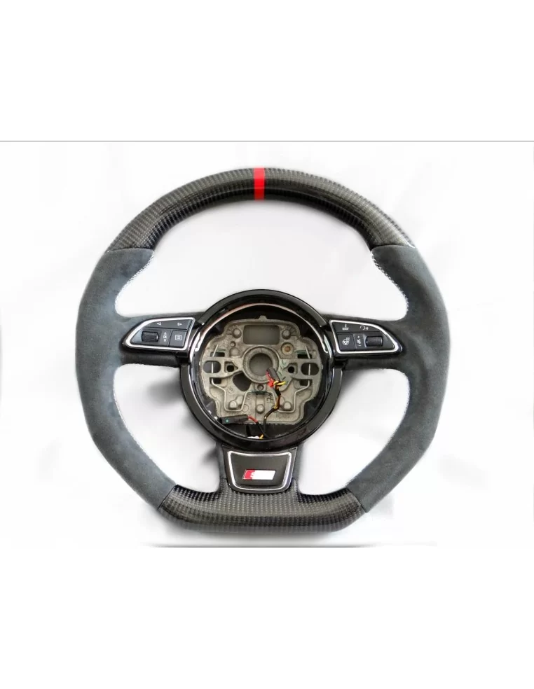  - Steering Wheels - Audi A6 S6 A7 S7 A8 S8 Steering Wheel Carbon Alcantara - 1 - Buy Audi A6 S6 A7 S7 A8 S8 Steering Wheel Carb