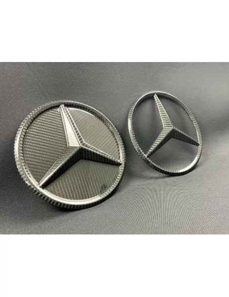  - Logos & Emblems - Carbon fiber front grille star style badge logo emblem for Mercedes-Benz cars - 4 - Buy the Carbon Fiber Fr