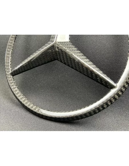  - Logos & Emblems - Carbon fiber front grille star style badge logo emblem for Mercedes-Benz cars - 7 - Buy the Carbon Fiber Fr