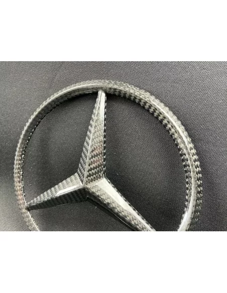  - logo & Emblems - Kohlefaser Kühlergrill Stern Stil Abzeichen Logo Emblem für Mercedes-Benz Autos - 11 - Kaufen Sie den Kühler