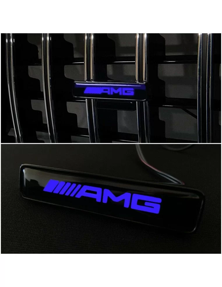  - logo & Emblems - AMG Style BLUE Frontgrill Badge Led Beleuchtetes Logo für Mercedes-Benz Fahrzeuge - 1 - Kaufen Sie AMG Style