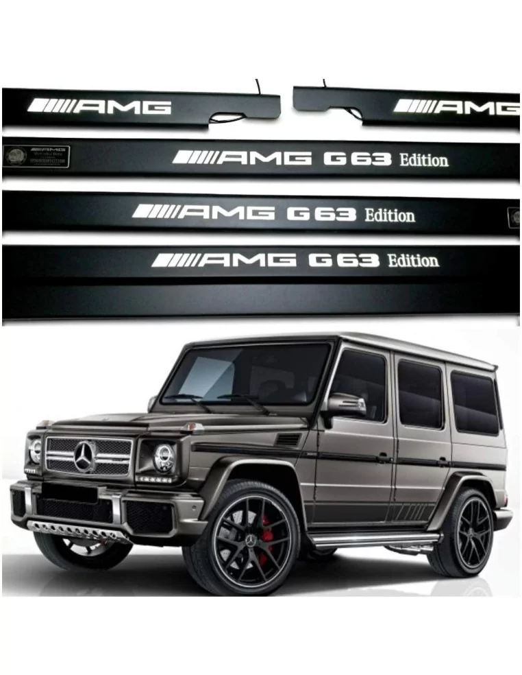  - Mercedes Benz - Metallic G63 AMG Edition LED podświetlane progi drzwi dla Mercedes-Benz G-Wagon W463 - 1 - Kup metaliczne pod