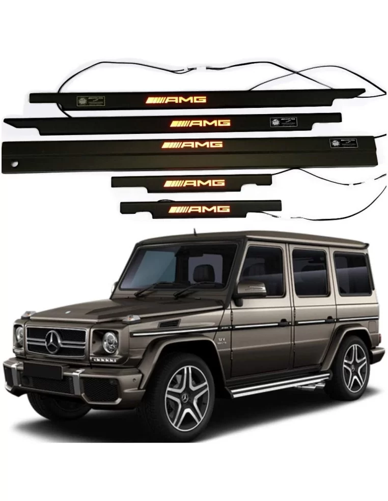  - Mercedes-Benz - Metallic AMG LED Illuminated Door Sills for Mercedes-Benz W463 G-Class - 1 - Buy metallic AMG LED illuminated