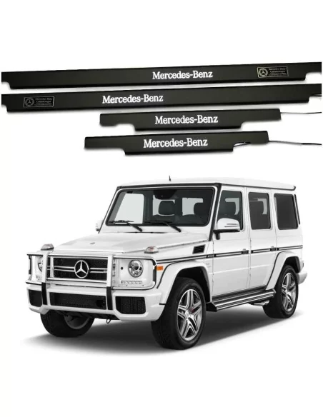  - Mercedes Benz - Alféizares de puerta iluminados LED negro metalizado mate para Mercedes-Benz G W463 - 1 - ¡Compre umbrales de