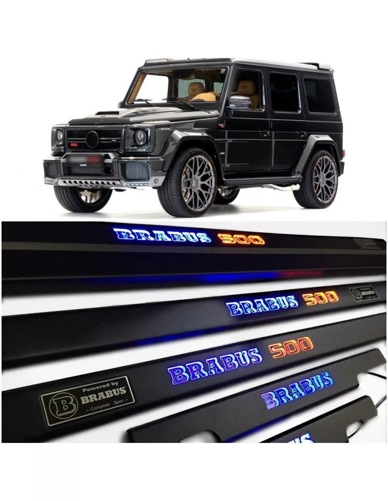  - Mercedes-Benz - Metallic Brabus 500 LED Illuminated Door Sills for Mercedes-Benz W463 - 1 - Buy metallic Brabus 500 LED illum