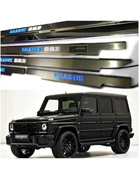  - Mercedes-Benz - 金属色 Brabus B63 LED 发光门踏板（适用于梅赛德斯-奔驰 G-Wagon W463） 5 件 - 1 - 在Tuneverse购买适用于梅赛德斯-奔驰W463的金属Brabus B63 LED发光门踏板！