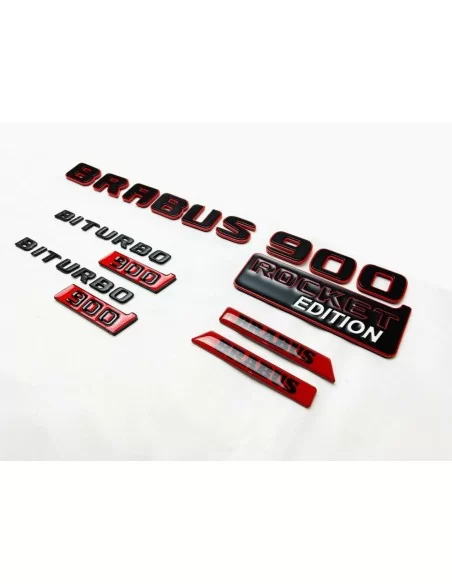  - Logos & Emblems - Metallic Brabus Rocket G900 style emblem badges set for Mercedes-Benz W463A W464 G-Class - 1 - Buy Metallic