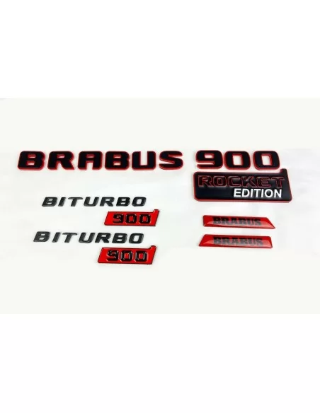  - Logos & Emblems - Metallic Brabus Rocket G900 style emblem badges set for Mercedes-Benz W463A W464 G-Class - 3 - Buy Metallic