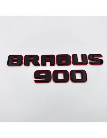  - Logos & Emblems - Metallic emblems badges Brabus 900 ROCKET style for Mercedes-Benz G-Class W463A Black Red Set - 2 - Buy Met