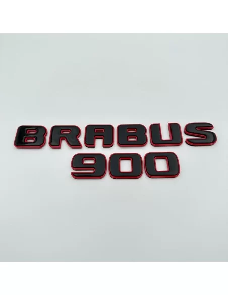  - Logos & Emblems - Metallic emblems badges Brabus 900 ROCKET style for Mercedes-Benz G-Class W463A Black Red Set - 3 - Buy Met