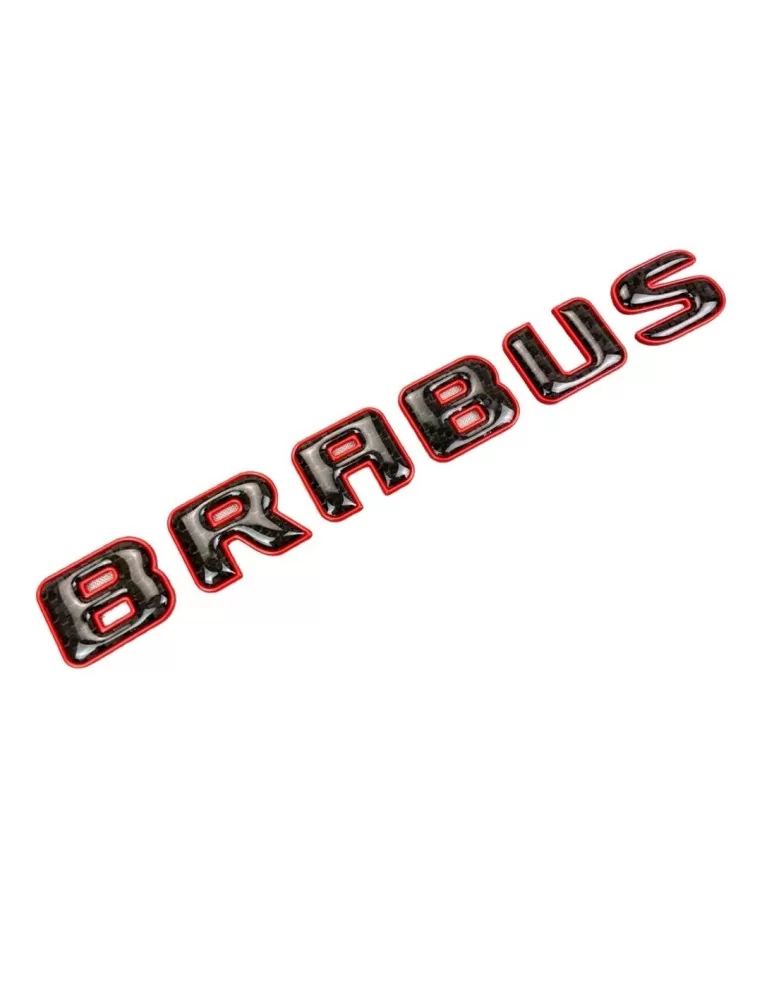  - logo & Emblems - Brabus ROCKET Style Emblem Logo rot metallic mit Carbon für Mercedes-Benz W463A W464 G-Klasse - 1 - Brabus R