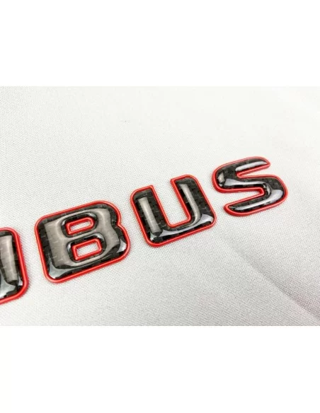  - logo & Emblems - Brabus ROCKET Style Emblem Logo rot metallic mit Carbon für Mercedes-Benz W463A W464 G-Klasse - 8 - Brabus R