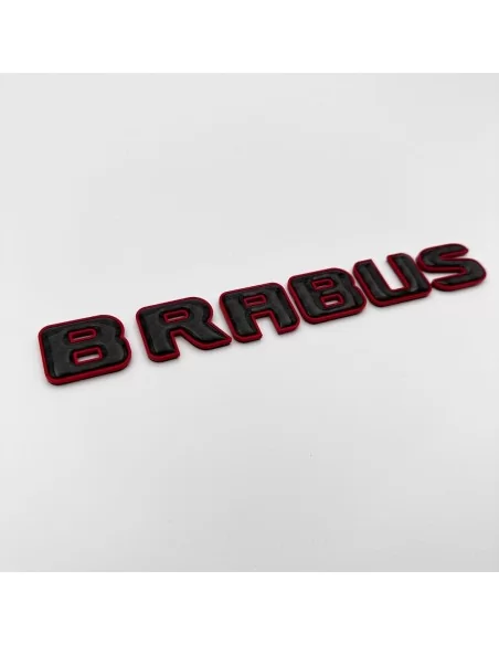  - logo & Emblems - Brabus ROCKET Style Emblem Logo rot metallic mit Carbon für Mercedes-Benz W463A W464 G-Klasse - 12 - Brabus 