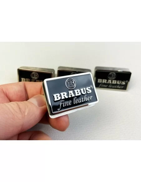  - Logos & Emblems - 适用于梅赛德斯-奔驰 W463 G 级轿车的 Metallic Brabus Fine Leather 黑色座椅徽章徽标套件 - 2 - 为您的梅赛德斯-奔驰 W463 G 级轿车配备金属质感的 Brabus 黑色