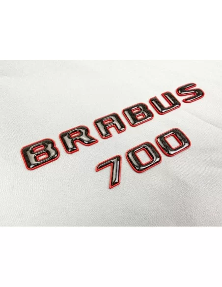  - logo & Emblems - Brabus 700 Emblem Logo rot metallic mit Carbon für Mercedes-Benz W463A W464 G-Klasse - 2 - Veredeln Sie Ihre