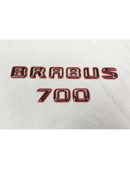  - logo & Emblems - Brabus 700 Emblem Logo rot metallic mit Carbon für Mercedes-Benz W463A W464 G-Klasse - 3 - Veredeln Sie Ihre