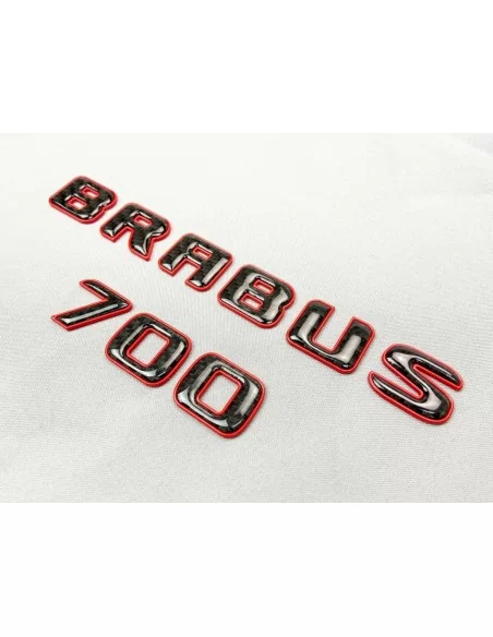  - logo & Emblems - Brabus 700 Emblem Logo rot metallic mit Carbon für Mercedes-Benz W463A W464 G-Klasse - 4 - Veredeln Sie Ihre